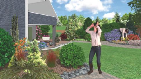 3D-Visualisierung Garten mit VR-Brille 