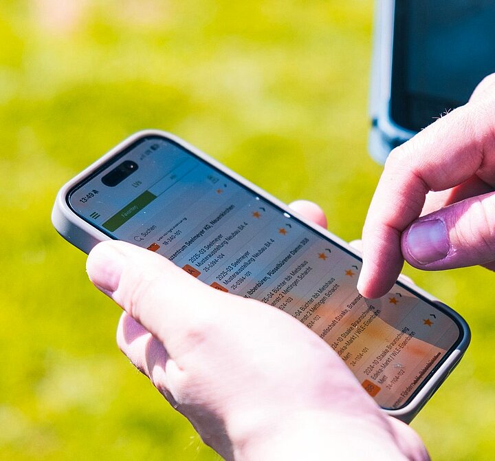 Mobile Projekt- und Kundendaten in der CONNECT app
